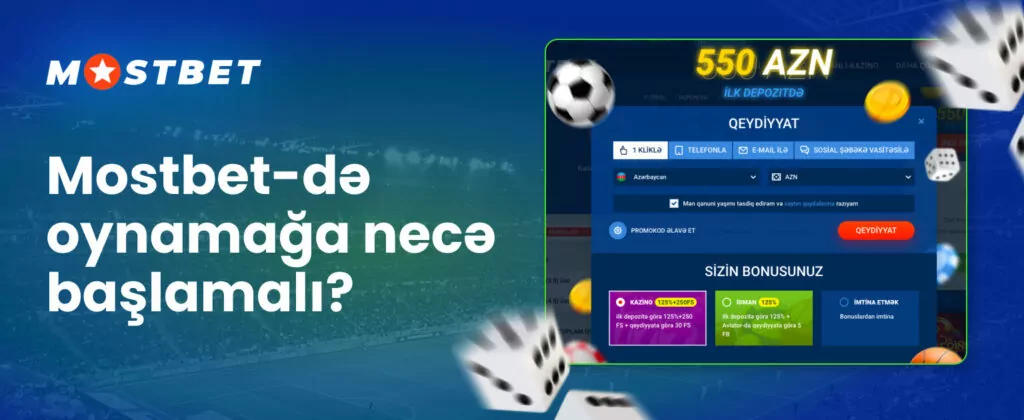 Mostbet-də hesabın qeydiyyatı üçün ətraflı təlimat