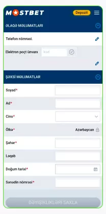 Mostbet-də hesabın qeydiyyatı üçün ətraflı təlimat
